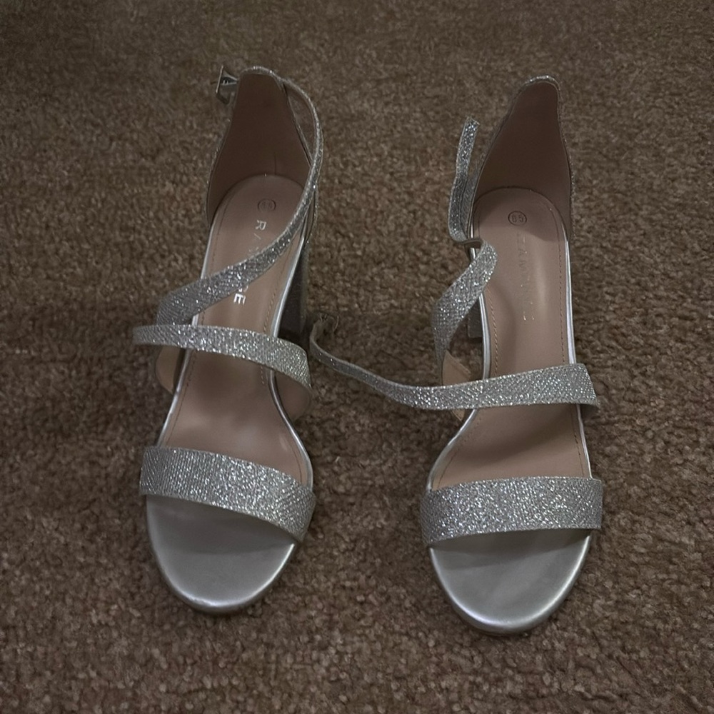 Silver heels women’s size 8.5